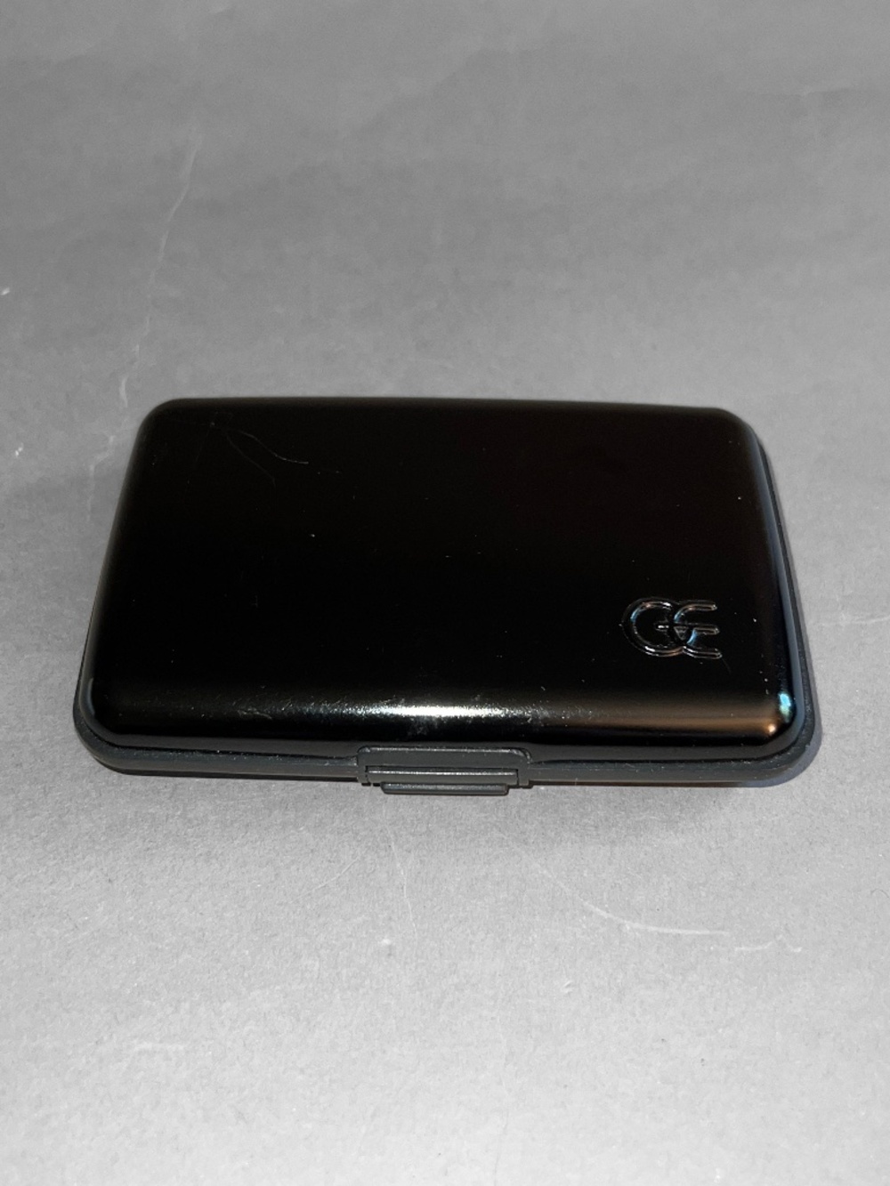 Hard Black Glossy Credit Card Case